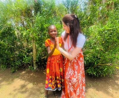 Christina and her sponsored child Doreen