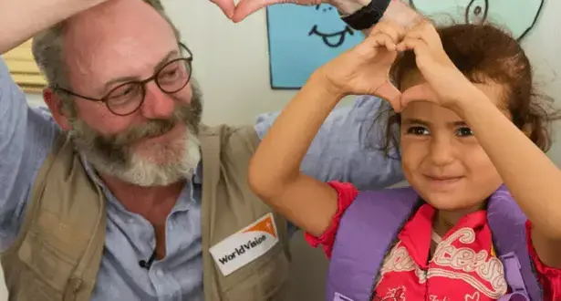 Liam Cunningham in jordan camps with syrian refugees