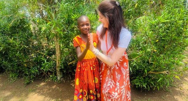 Christina and her sponsored child Doreen