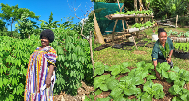 Collage of Agnes and Cynthia