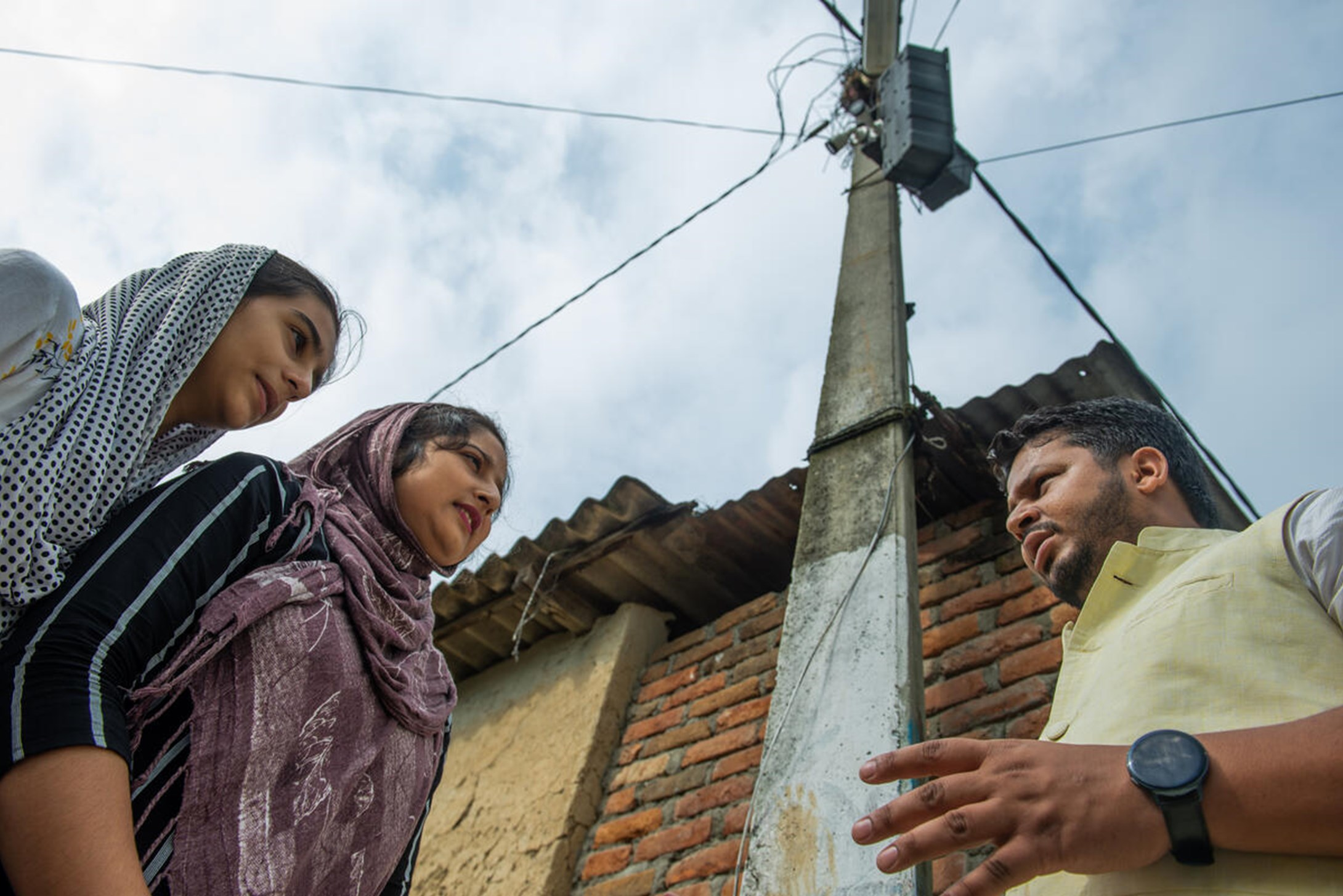 Neeraj placing CCTV cameras after becoming the village head