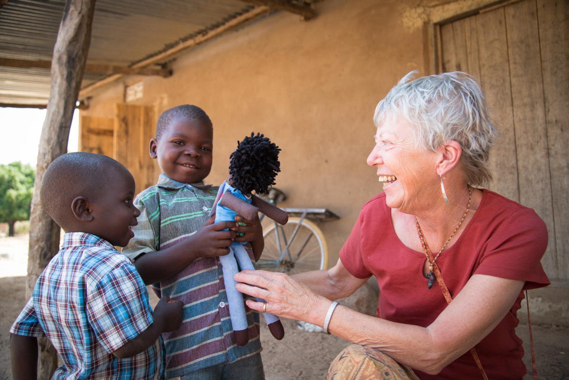 A World Vision ambassador visits sponsored children in Tanzania