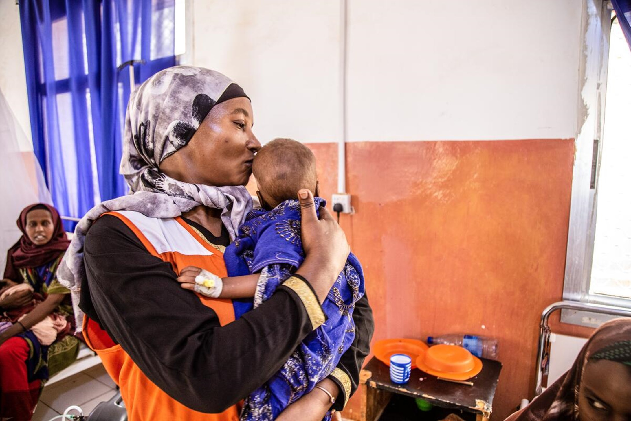 Mother and child at Somalia hospital