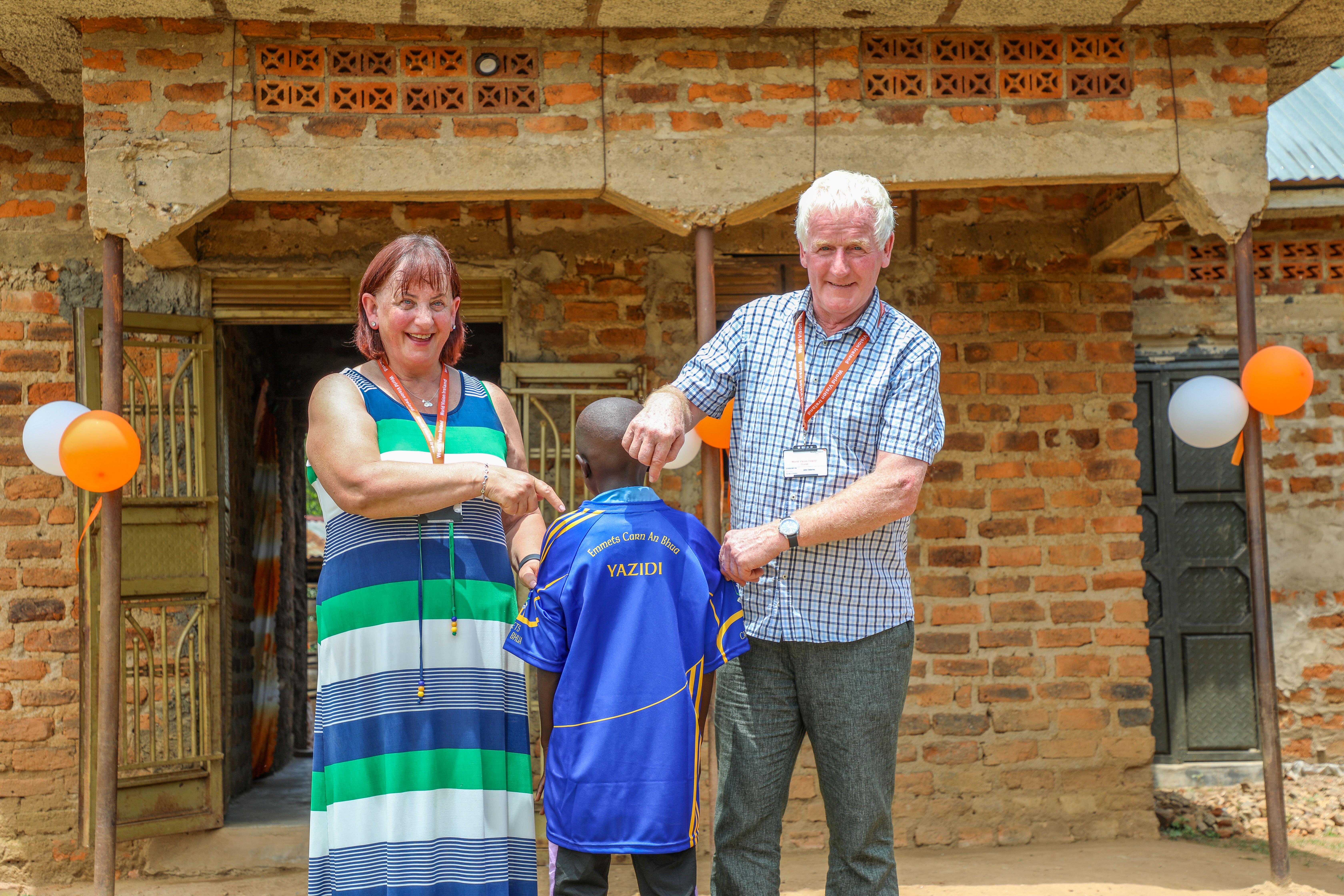 Yazidi with his personlised GAA jersey