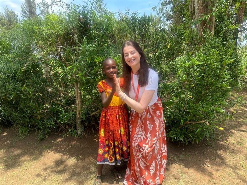 Christina and her sponsored child Doreen