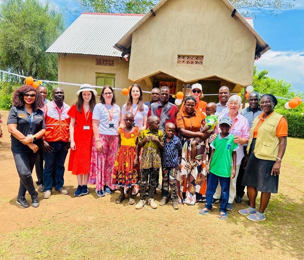 Christina with Doreens family, and other sponsors who were in Uganda