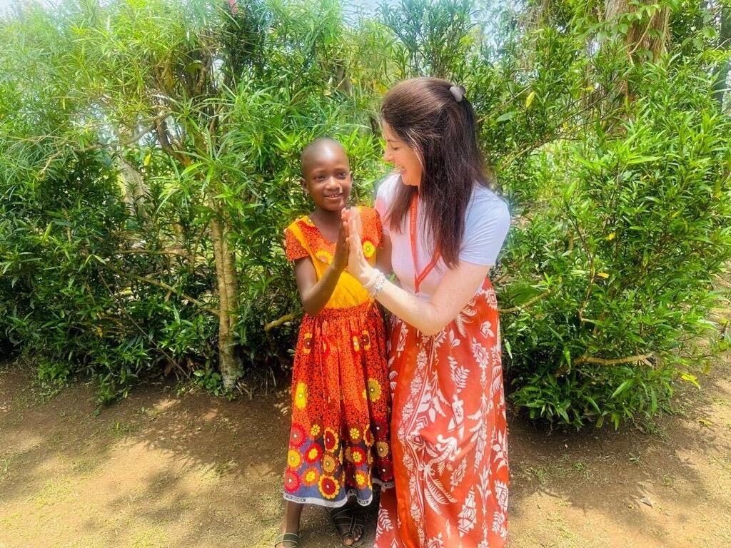 Christina and her sponsored child Doreen