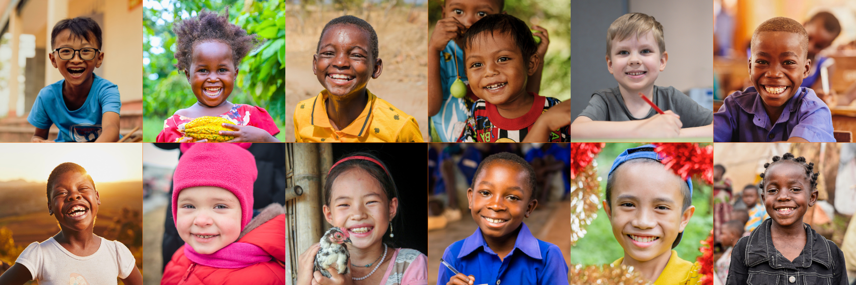 collage of smiling children images